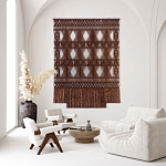 Панно Макраме коричневый цвет  варинант исполнения - 3 | Loft Concept в Воронеже