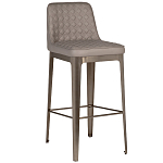 Стул барный светло-серый из экокожи Spectacular High Bar Stool варинант исполнения - 1 | Loft Concept в Воронеже