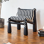 Кресло черно-белое со съемными подушками Celebrity варинант исполнения - 1 | Loft Concept в Воронеже