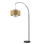 Торшер с декоративным поясом из плетеного бамбука Biuloggicu варинант исполнения - 2 | Loft Concept в Воронеже