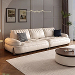 Диван кожаный с каркасом из массива дерева Furniture Medieval варинант исполнения - 2 | Loft Concept в Воронеже