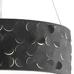 Люстра в форме цилиндра с чёрным фактурным абажуром Round Necklines варинант исполнения - 1 | Loft Concept в Воронеже