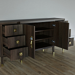 Большой Комод-буфет Elsa Dreams Walnut с ящиками варинант исполнения - 1 | Loft Concept в Воронеже