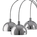 Люстра круглая серебряная с 6-ю плафонами в форме куполов Silver Domes варинант исполнения - 1 | Loft Concept в Воронеже