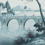 Обои ручная роспись Views of Italy Mare Verde варинант исполнения - 2 | Loft Concept в Воронеже