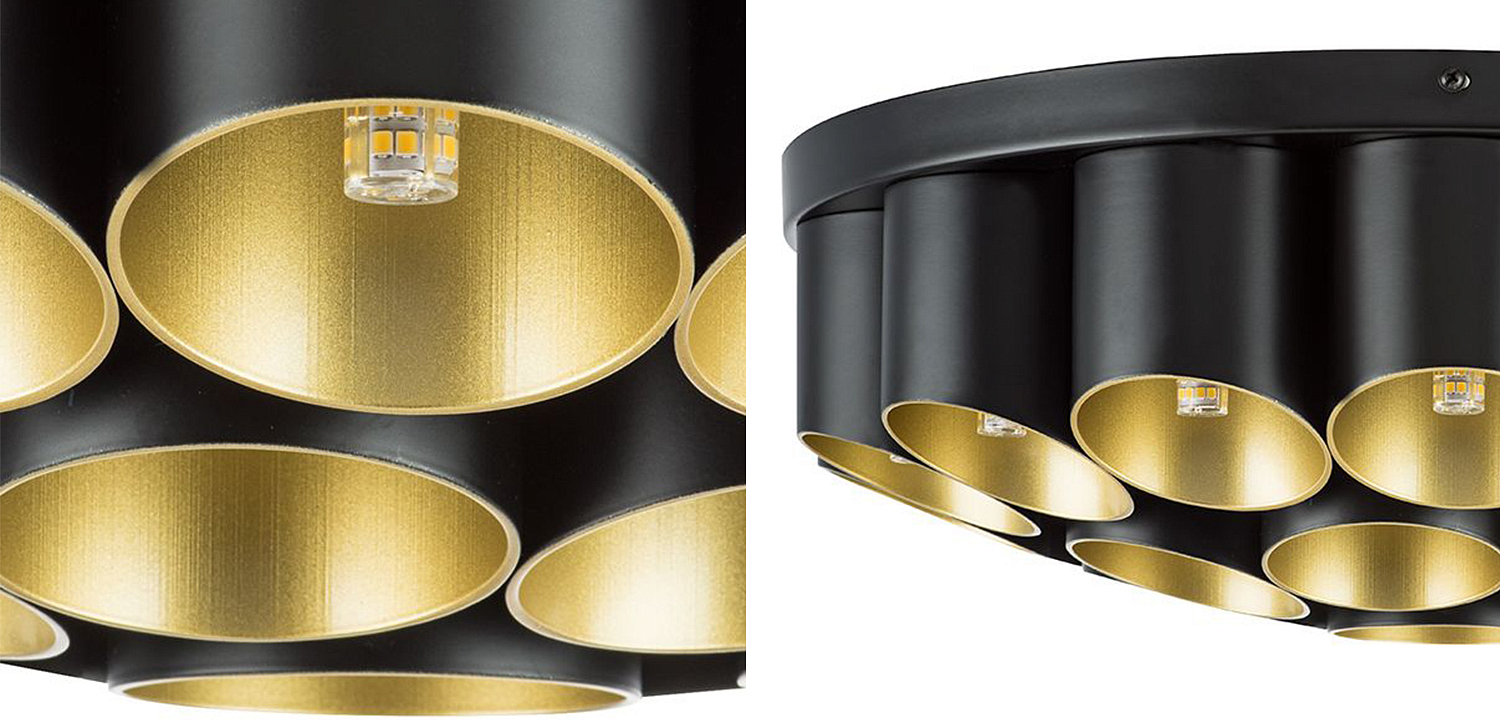 Потолочный светильник Garbi Black Pipe Organ Ceiling Lamp 22 Потолочный светильник Garbi Black Pipe Organ Ceiling Lamp 22 - Loft-Concept в Воронеже