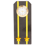 Часы подарочные настольные в виде погона ВМФ из натурального камня Змеевик Military Clock варинант исполнения - 4 | Loft Concept в Воронеже