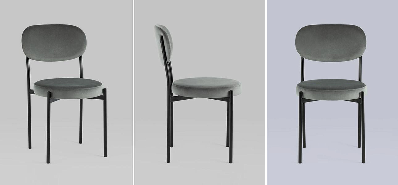 Стул Alfie Chair Темно-Серый Велюр Стул Alfie Chair Темно-Серый Велюр - Loft-Concept в Воронеже