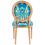 Стул из натурального бука с бирюзово-желтым узором Ikat Pattern бирюзовый варинант исполнения - 2 | Loft Concept в Воронеже