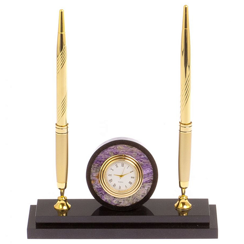 Часы настольные с двумя ручками из натурального камня Stone Clock Черный Фиолетовый Синий Зеленый Золотой Часы настольные с двумя ручками из натурального камня Stone Clock Черный Фиолетовый Синий Зеленый Золотой в Воронеже | Loft Concept