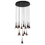 Люстра светодиодная с акриловыми конусообразными плафономи розовое золото Astra 60   варинант исполнения - 2 | Loft Concept в Воронеже