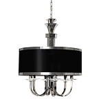 Люстра подвесная круглая с черным абажуром и чашей крепления в форме многогранника Natural Concepts варинант исполнения - 1 | Loft Concept в Воронеже