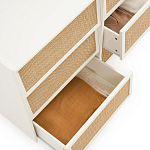 Комод с 6-ю ящиками из плетеного ротанга Remi Cream Wicker Furniture варинант исполнения - 3 | Loft Concept в Воронеже