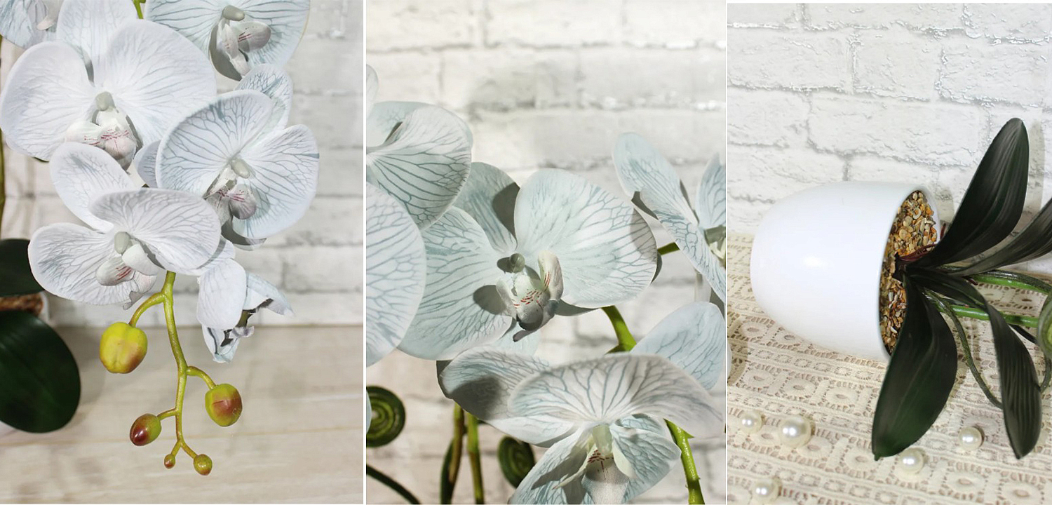 Декоративный искусственный цветок Orchid gray Декоративный искусственный цветок Orchid gray - Loft-Concept в Воронеже