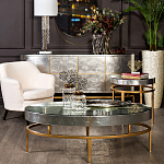 Столик журнальный серебристый с круглой столешницей Showing Refinement варинант исполнения - 3 | Loft Concept в Воронеже