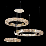 Люстра из 3-х колец с мозаичным хрустальным оформлением Sparks of Crystal варинант исполнения - 1 | Loft Concept в Воронеже