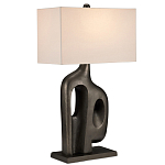 Настольная лампа с прямоугольным тканевым абажуром на фигурном каркасе Brutilist  варинант исполнения - 2 | Loft Concept в Воронеже