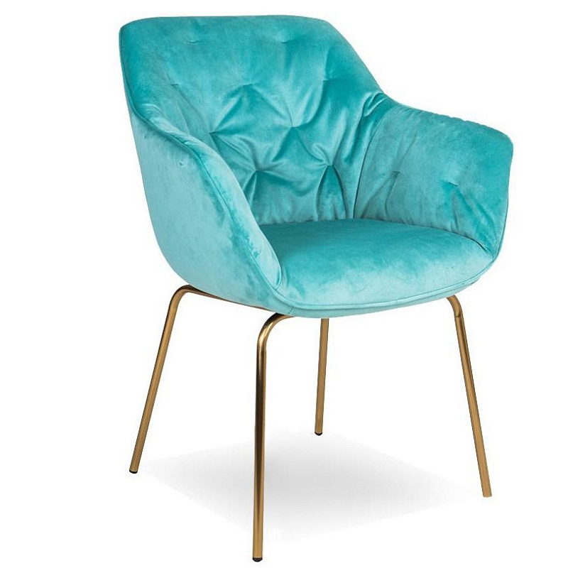 Стул Gentle Turquoise Бирюзовый Золотой Стул Gentle Turquoise Бирюзовый Золотой в Воронеже | Loft Concept