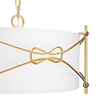 Люстра в форме цилиндра с белым тканевым абажуром Simple Knot варинант исполнения - 2 | Loft Concept в Воронеже