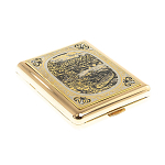 Портсигар на 20 сигарет с гравировкой природы в подарочной коробке Metal Cigarettes Cases варинант исполнения - 3 | Loft Concept в Воронеже