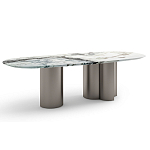 Стол обеденный мраморный с колоннами Marble Column Table варинант исполнения - 3 | Loft Concept в Воронеже