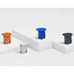 Matis журнальный столик серый из металла и кожи варинант исполнения - 2 | Loft Concept в Воронеже