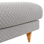 Мягкий пуф на деревянных ножках Garner Pouf Light варинант исполнения - 5 | Loft Concept в Воронеже