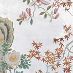 Обои ручная роспись Summer Night Blossom Original colourway on Ocean Silver gilded paper варинант исполнения - 2 | Loft Concept в Воронеже