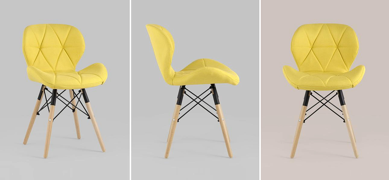 Стул Jeroen Chair Рогожка Желтый Цвет Стул Jeroen Chair Рогожка Желтый Цвет - Loft-Concept в Воронеже