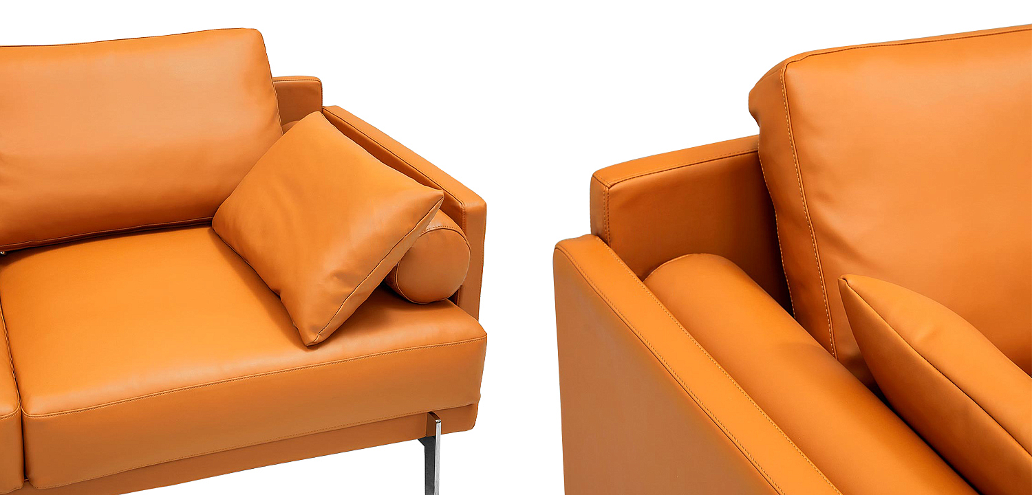 Диван Mosley Orange Sofa Оранжевый Диван Mosley Orange Sofa Оранжевый - Loft-Concept в Воронеже