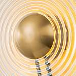 Бра с янтарным стеклянным диском и золотистыми акцентами Savio Glass Disc варинант исполнения - 7 | Loft Concept в Воронеже