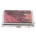 Портсигар с газовой зажигалкой из натурального камня Родонит Stone Cigarettes Cases варинант исполнения - 8 | Loft Concept в Воронеже