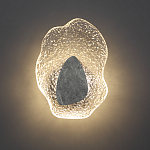 Бра с волнообразным стеклянным плафоном и вставкой из мрамора Liquid Stone варинант исполнения - 4 | Loft Concept в Воронеже