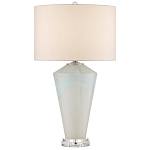 Настольная лампа стеклянная с тканевым абажуром Edges варинант исполнения - 3 | Loft Concept в Воронеже