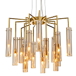 Люстра со стеклянными цилиндрическими плафонами Luminous Cylinders Amber варинант исполнения - 1 | Loft Concept в Воронеже