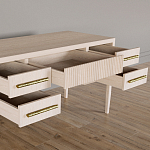 Большой Рабочий стол Primo с 5 выдвижными ящиками Светлый дуб варинант исполнения - 5 | Loft Concept в Воронеже