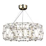 Люстра с тонкой металлической конструкцией цвета золото Quasar варинант исполнения - 1 | Loft Concept в Воронеже