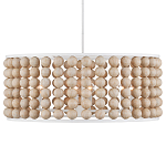 Люстра в форме цилиндра с вставками из деревянных бусин Wooden Beads варинант исполнения - 1 | Loft Concept в Воронеже