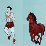 Дизайнерская плитка Конь бегун варинант исполнения - 2 | Loft Concept в Воронеже