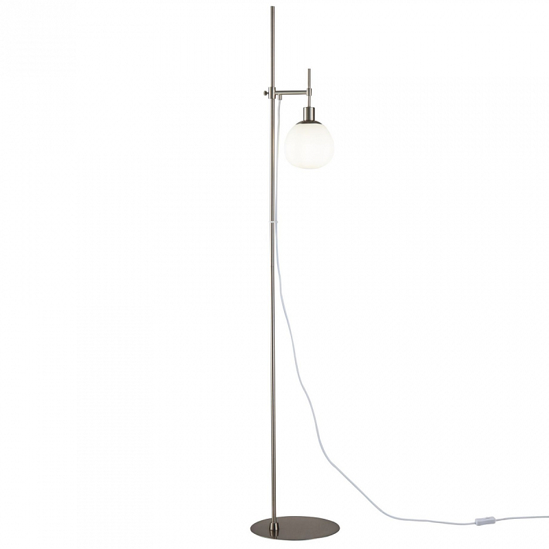 Торшер Tiepolo Ball Floor Lamp Nickel Никель Белый Торшер Tiepolo Ball Floor Lamp Nickel Никель Белый в Воронеже | Loft Concept