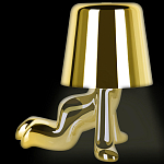 Настольная лампа фигурная цвета золото с гладким абажуром Высота 17 см Sophia варинант исполнения - 5 | Loft Concept в Воронеже