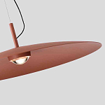 Подвесной светильник круглой формы с коричневым металлическим абажуром Halo Drift варинант исполнения - 2 | Loft Concept в Воронеже