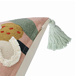 Подушка с цветочным принтом и кисточками Blooming Elegance Daisy варинант исполнения - 3 | Loft Concept в Воронеже