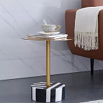 Дизайнерский журнальный стол с круглой столешницей на чёрно-белом основании Muruv варинант исполнения - 1 | Loft Concept в Воронеже