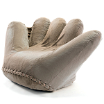 Дизайнерское плюшевое кресло в форме руки бежевое Poltronova Joe Plush Dove Grey варинант исполнения - 2 | Loft Concept в Воронеже