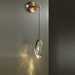 Бра с плафоном в форме капли Crystal Transparent Drop варинант исполнения - 3 | Loft Concept в Воронеже