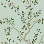 Обои ручная роспись Gustavian Garden Spring on white dyed paper варинант исполнения - 2 | Loft Concept в Воронеже