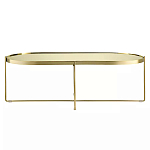 Кофейный столик овальный золотой Modern Mirror Gold Table варинант исполнения - 2 | Loft Concept в Воронеже