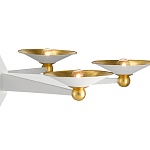 Люстра круглая с бело-золотыми плафонами Light Source варинант исполнения - 1 | Loft Concept в Воронеже