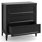 Комод с 3-мя ящиками черный Silva Black Chest of Drawers варинант исполнения - 3 | Loft Concept в Воронеже